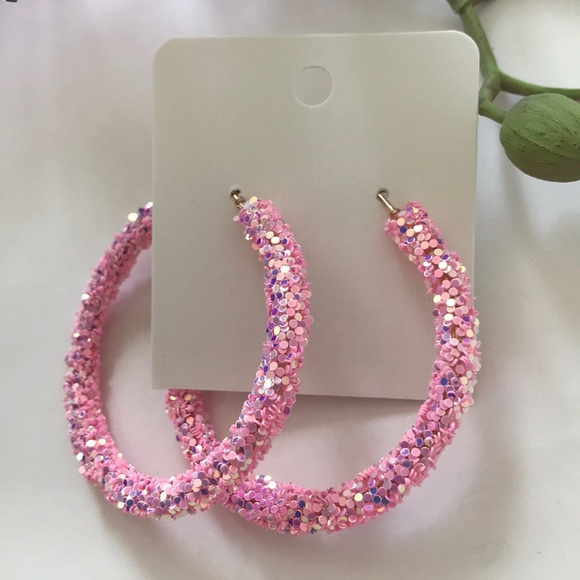 Jewelry - Glitter Hoop Earrings
